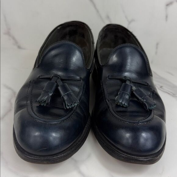 Vintage FootJoy Men’s Leather Tassel Loafers Navy Blue Slip-On Dress 8 D main image 6